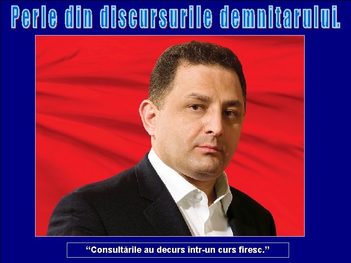 “Consultările au decurs într-un curs firesc. ” 