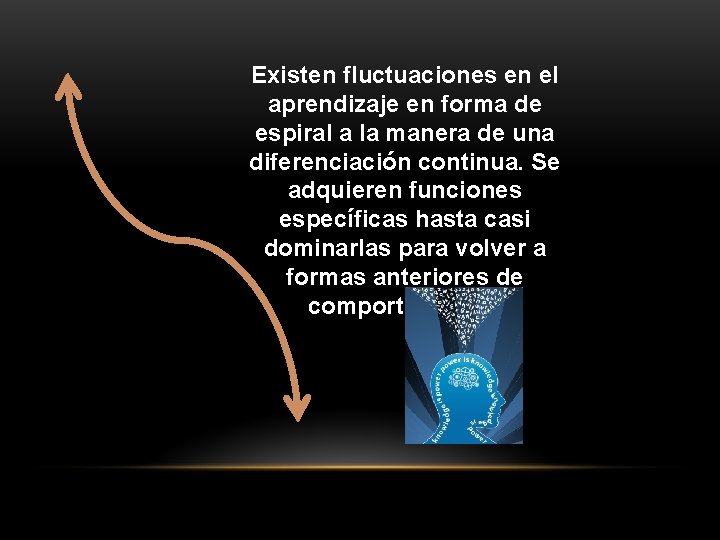 Existen fluctuaciones en el aprendizaje en forma de espiral a la manera de una