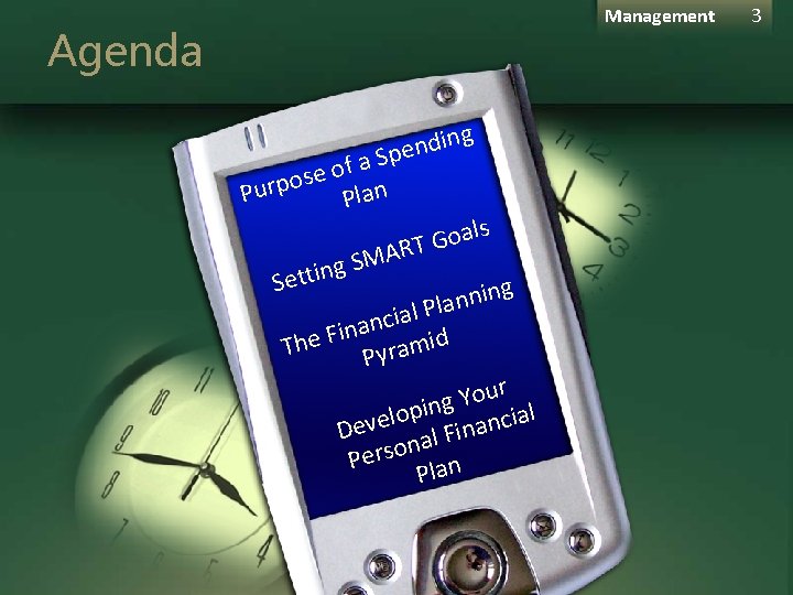 Management Agenda g n i d n pe S a f o e s Management Agenda g n i d n pe S a f o e s