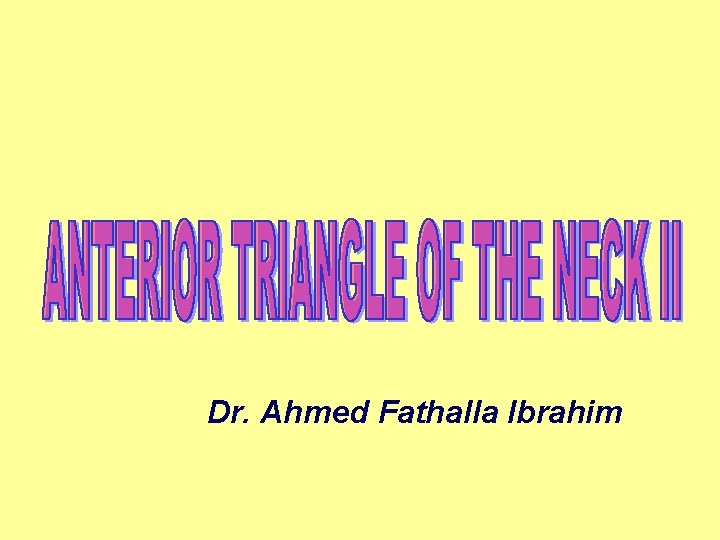 Dr. Ahmed Fathalla Ibrahim 