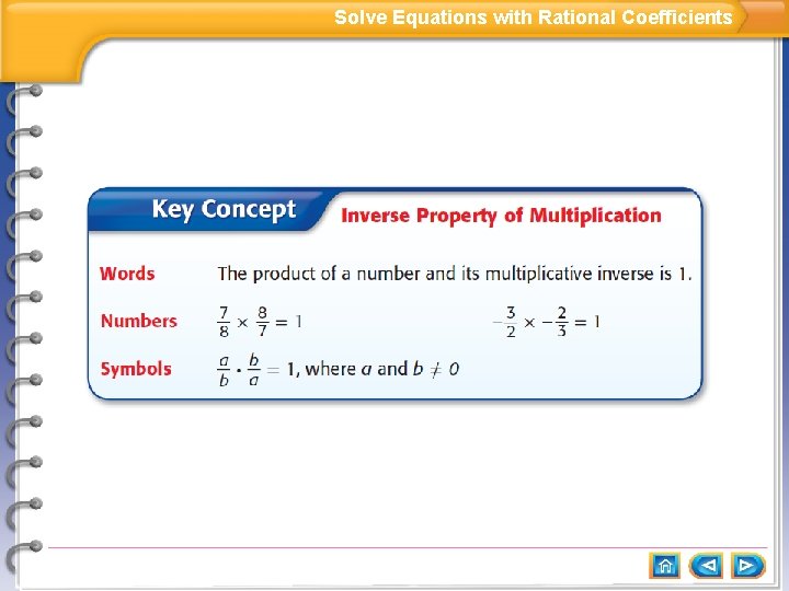 Solve Equations with Rational Coefficients 