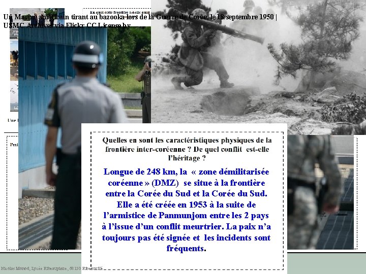 Un Marine américain tirant au bazooka lors de la Guerre de Corée, le 18