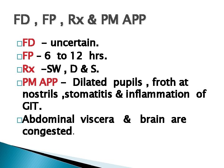 FD , FP , Rx & PM APP �FD - uncertain. �FP – 6