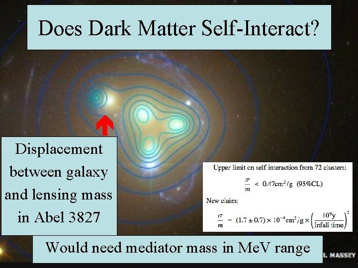 Does Dark Matter Self-Interact? Displacement between galaxy and lensing mass in Abel 3827 Would