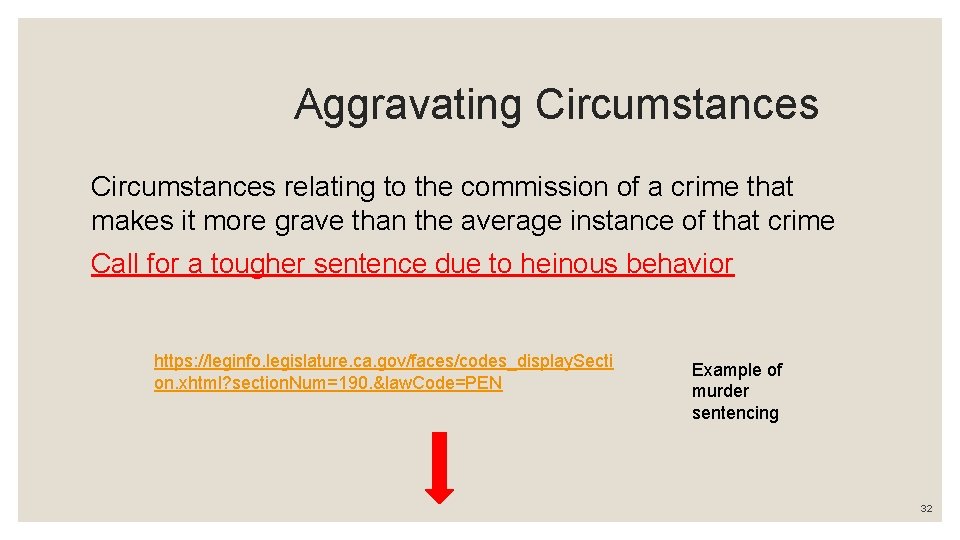 Aggravating Circumstances relating to the commission of a crime that makes it more grave