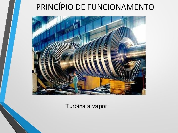 PRINCÍPIO DE FUNCIONAMENTO Turbina a vapor PRINCÍPIO DE FUNCIONAMENTO Turbina a vapor