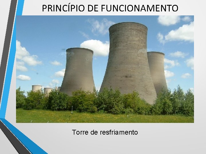 PRINCÍPIO DE FUNCIONAMENTO Torre de resfriamento PRINCÍPIO DE FUNCIONAMENTO Torre de resfriamento