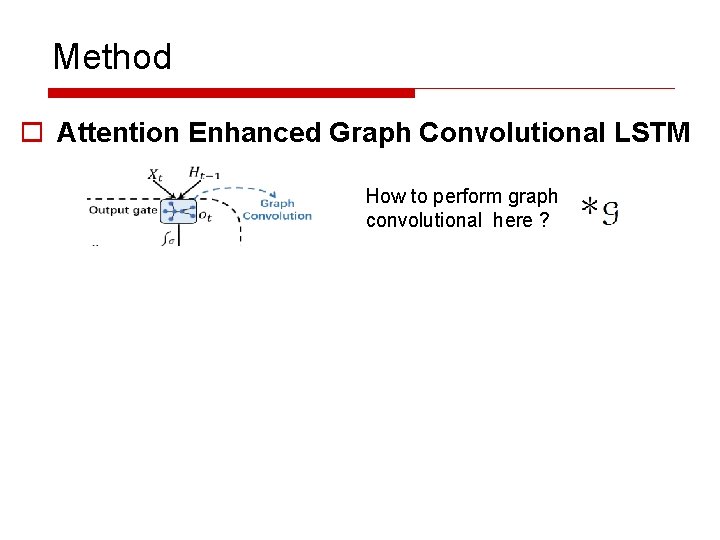 Method o Attention Enhanced Graph Convolutional LSTM How to perform graph convolutional here ?