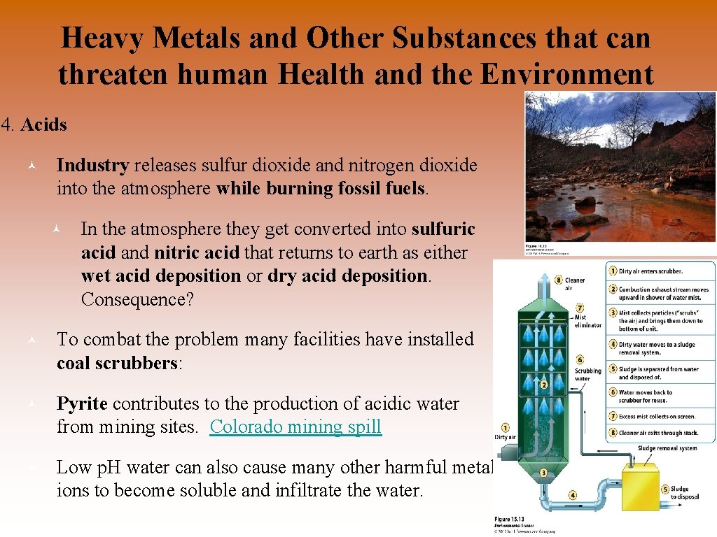 Heavy Metals and Other Substances that can threaten human Health and the Environment 4.