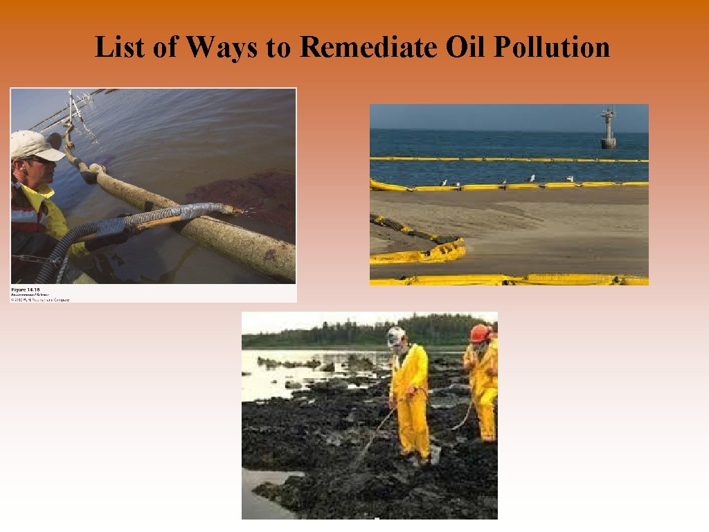 List of Ways to Remediate Oil Pollution 