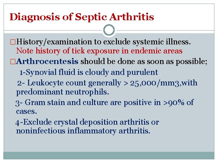 Microbiology of Bone and Joint Infections Osteomyelitis Septic
