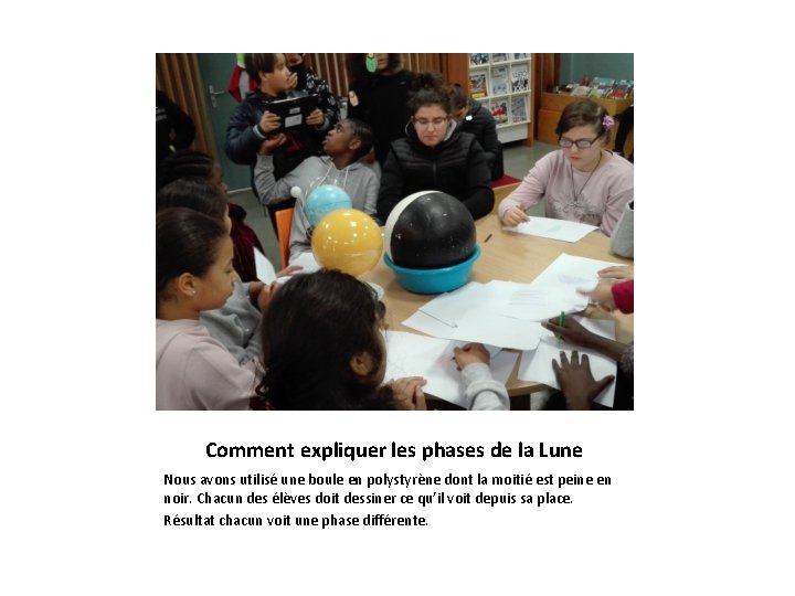 Comment expliquer les phases de la Lune Nous avons utilisé une boule en polystyrène Comment expliquer les phases de la Lune Nous avons utilisé une boule en polystyrène