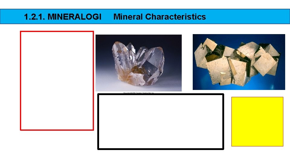 1. 2. 1. MINERALOGI Mineral Characteristics 