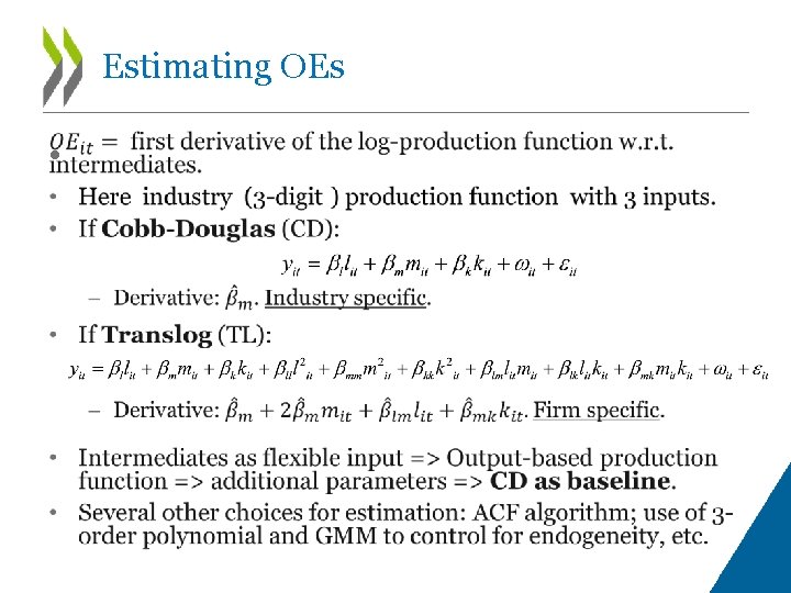 Estimating OEs • 