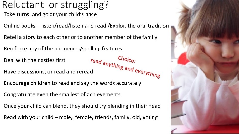 Reluctant or struggling? Take turns, and go at your child’s pace Online books –