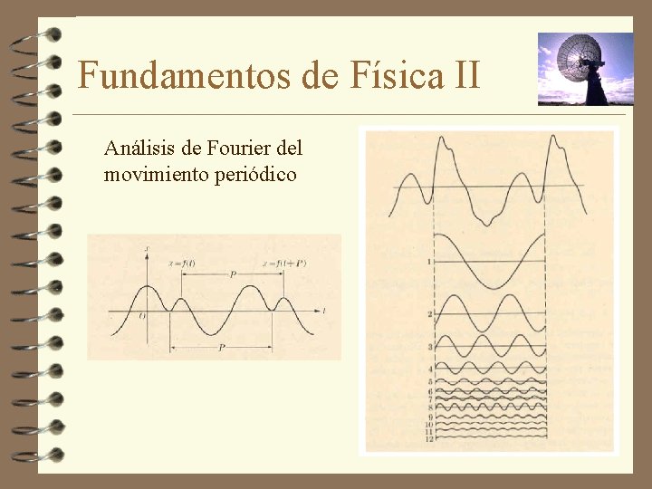 Fundamentos de Física II Análisis de Fourier del movimiento periódico 