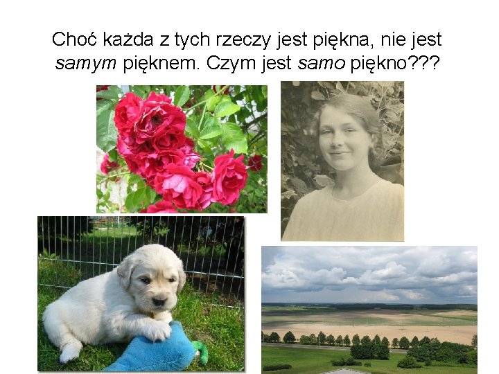 Choć każda z tych rzeczy jest piękna, nie jest samym pięknem. Czym jest samo