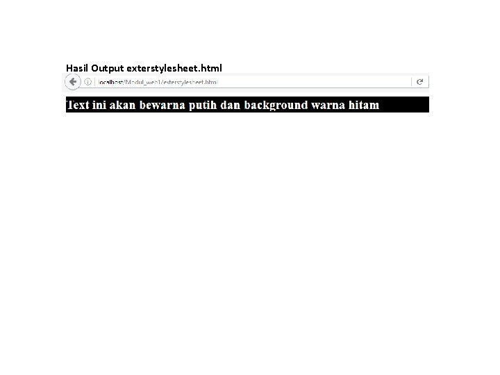 Hasil Output exterstylesheet. html 