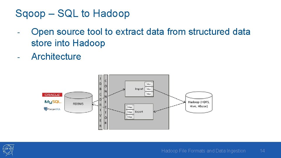 Sqoop – SQL to Hadoop - Open source tool to extract data from structured