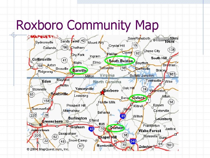 Roxboro Community Map 