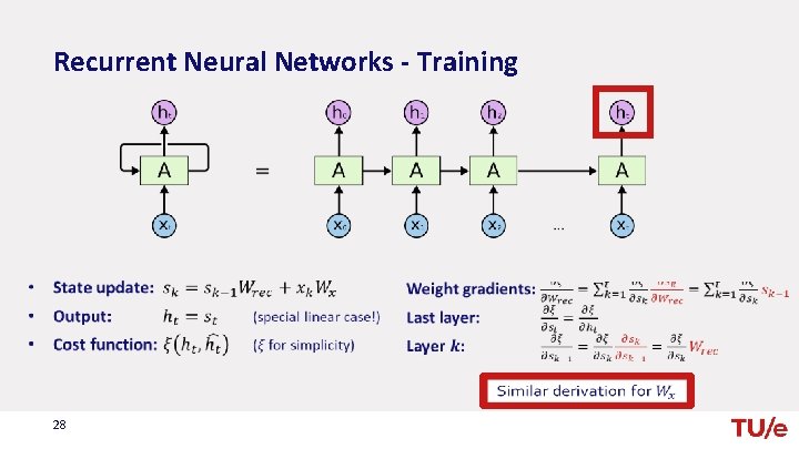 Recurrent Neural Networks - Training 28 