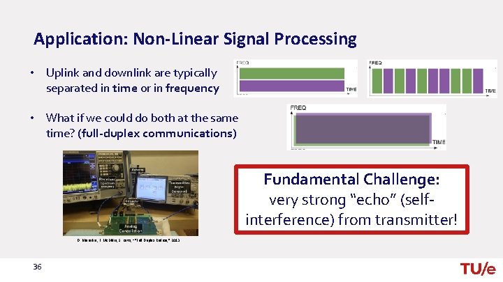 Application: Non-Linear Signal Processing • Uplink and downlink are typically separated in time or