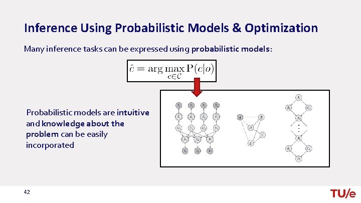 Inference Using Probabilistic Models & Optimization Many inference tasks can be expressed using probabilistic