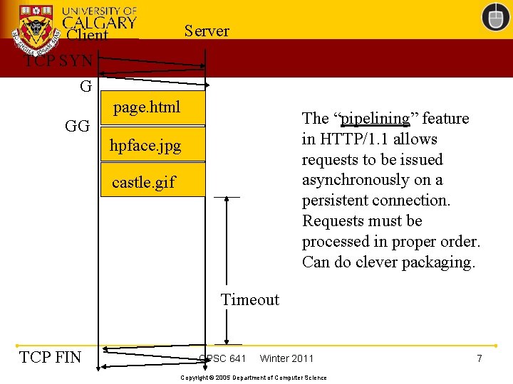 Server Client TCP SYN G page. html The “pipelining” feature in HTTP/1. 1 allows