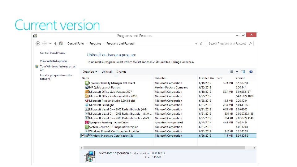 Current version 
