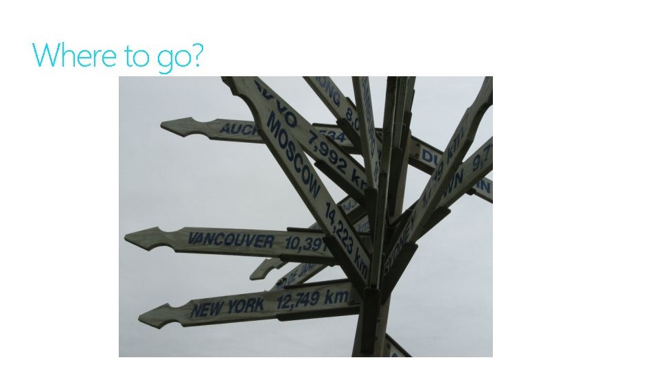 Where to go? 
