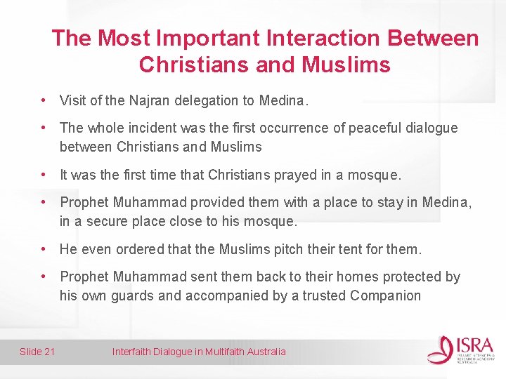 The Most Important Interaction Between Christians and Muslims • Visit of the Najran delegation