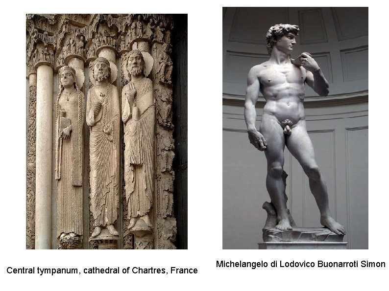 Central tympanum, cathedral of Chartres, France Michelangelo di Lodovico Buonarroti Simon 