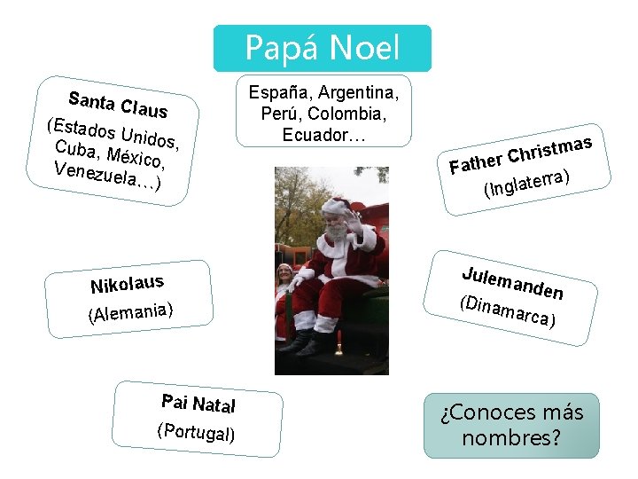 Papá Noel Santa C laus (Estado s Un Cuba, M idos, éx Venezu ico,