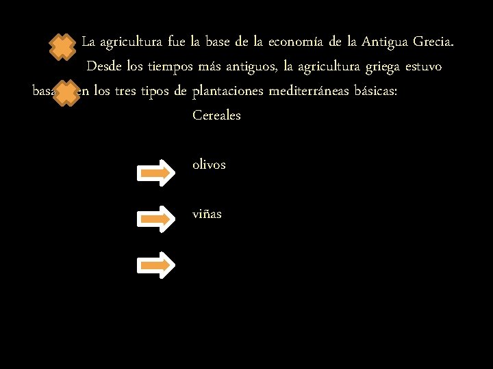 La agricultura fue la base de la economía de la Antigua Grecia. Desde los