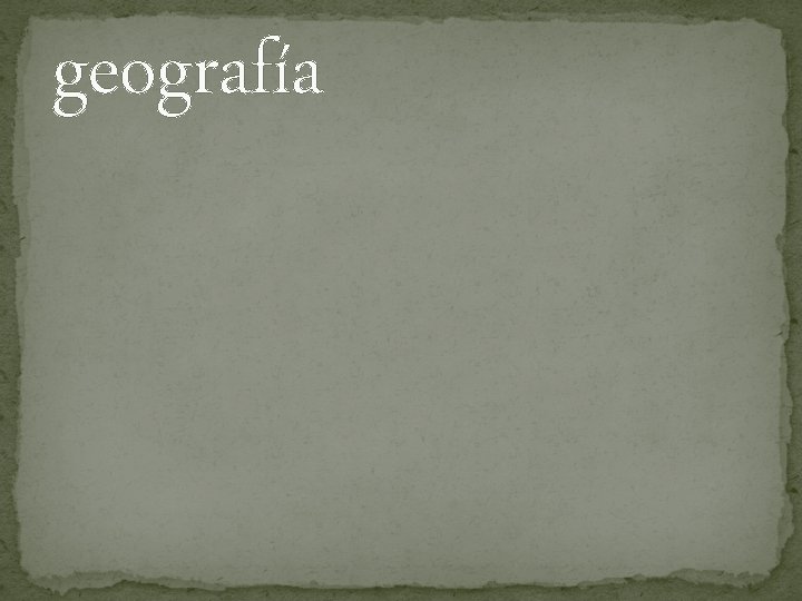 geografía 