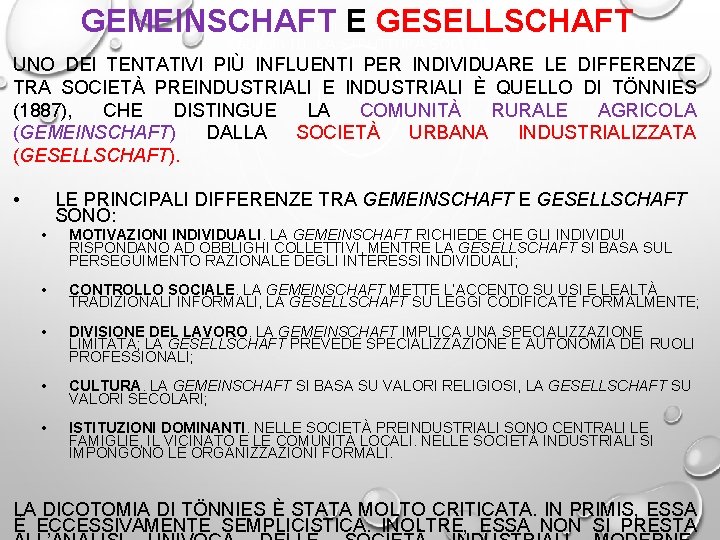 Smelser, Manuale di sociologia, il Mulino, 2011 GEMEINSCHAFT E GESELLSCHAFT Capitolo III. LA STRUTTURA Smelser, Manuale di sociologia, il Mulino, 2011 GEMEINSCHAFT E GESELLSCHAFT Capitolo III. LA STRUTTURA