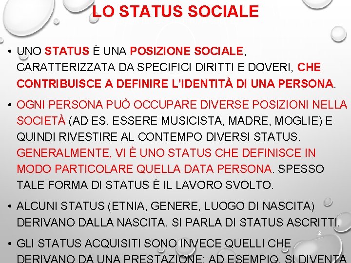 Smelser, Manuale di sociologia, il Mulino, 2011 LO STATUS SOCIALE Capitolo III. LA STRUTTURA Smelser, Manuale di sociologia, il Mulino, 2011 LO STATUS SOCIALE Capitolo III. LA STRUTTURA