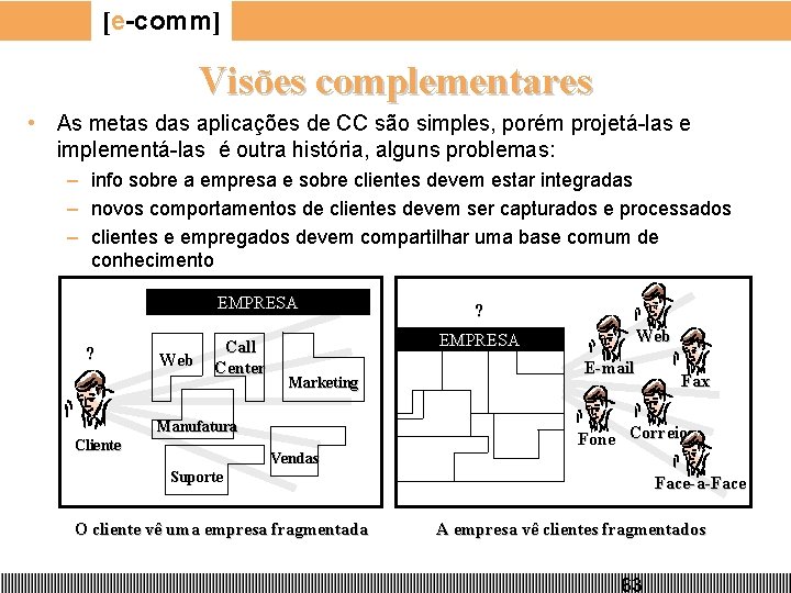 [e-comm] Visões complementares • As metas das aplicações de CC são simples, porém projetá-las