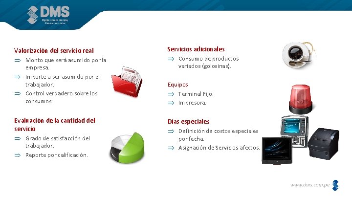 Valorización del servicio real Monto que será asumido por la empresa. Importe a ser