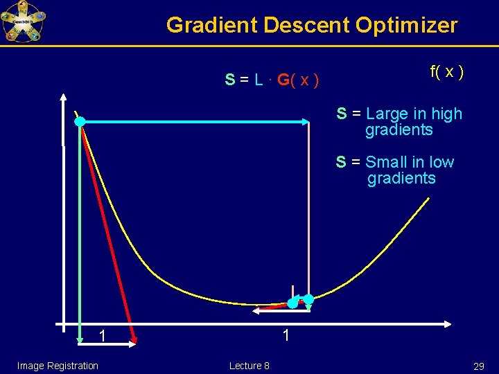 Gradient Descent Optimizer S = L ∙ G( x ) f( x ) S