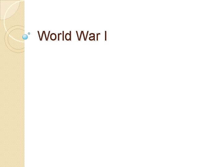 World War I 