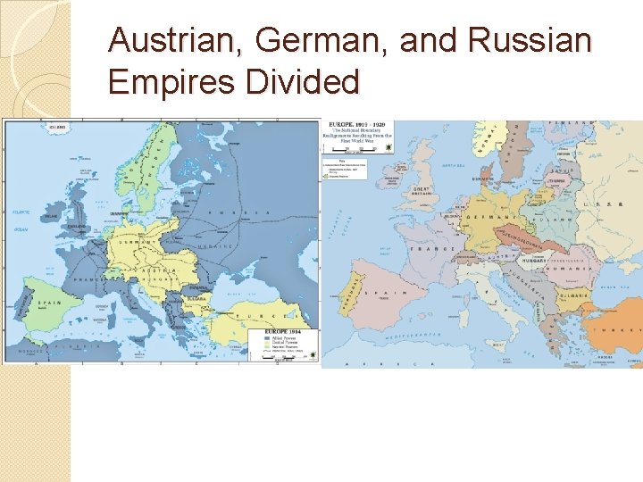 Austrian, German, and Russian Empires Divided 