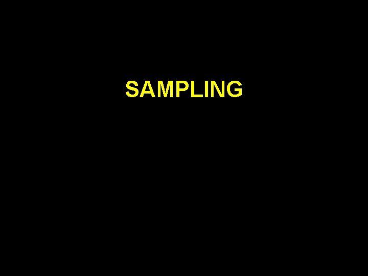 SAMPLING 