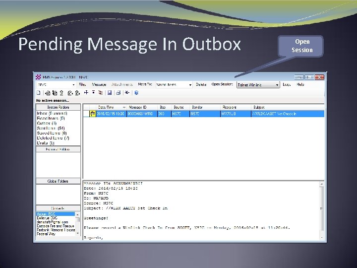 Pending Message In Outbox Open Session 