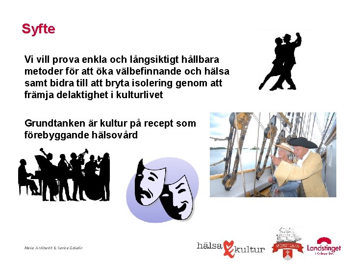 Syfte Vi vill prova enkla och långsiktigt hållbara metoder för att öka välbefinnande och