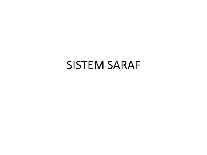 SISTEM SARAF 