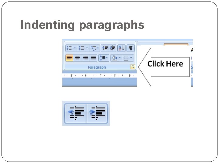 Indenting paragraphs 