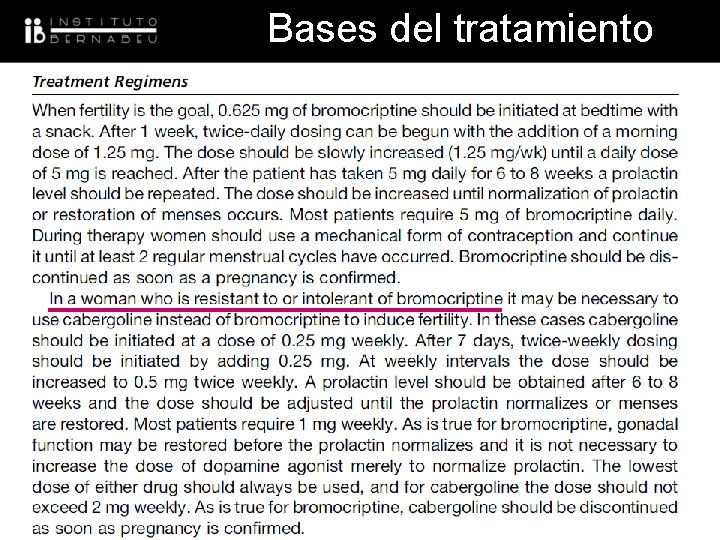 Bases del tratamiento 
