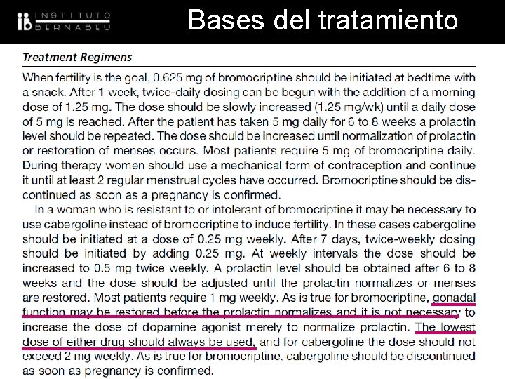 Bases del tratamiento 