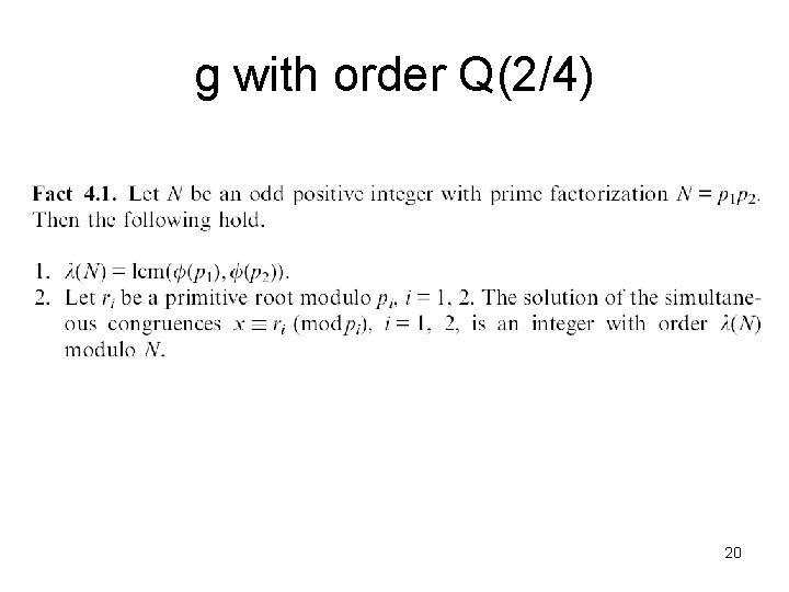 g with order Q(2/4) 20 